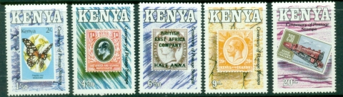 Kenya-1990-Postage-Stamp-Centenary-MUH