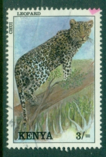 Kenya-1992-Wildlife-3sh-Leopard-FU