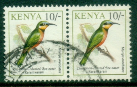 Kenya-1993-99-Pictorial-Birds-10sh-pair-FU
