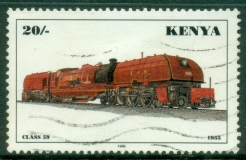 Kenya-1997-Trains-Locomotives-20sh-FU