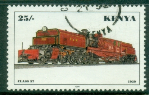 Kenya-1997-Trains-Locomotives-25sh-FU