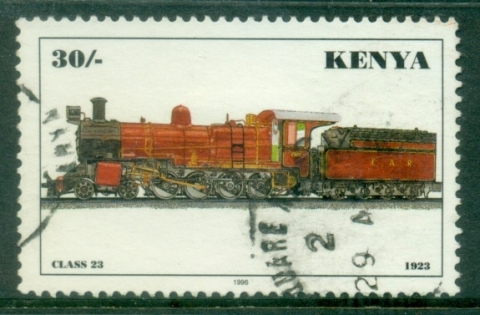 Kenya-1997-Trains-Locomotives-30sh-FU
