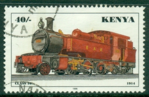 Kenya-1997-Trains-Locomotives-40sh-FU