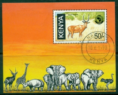 Kenya-1998-Pan-African-Postal-Union-Hirola-Gazelle-MS-FU