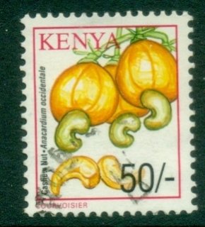 Kenya-2001-Pictorial-Crops-50sh-Cashews-FU