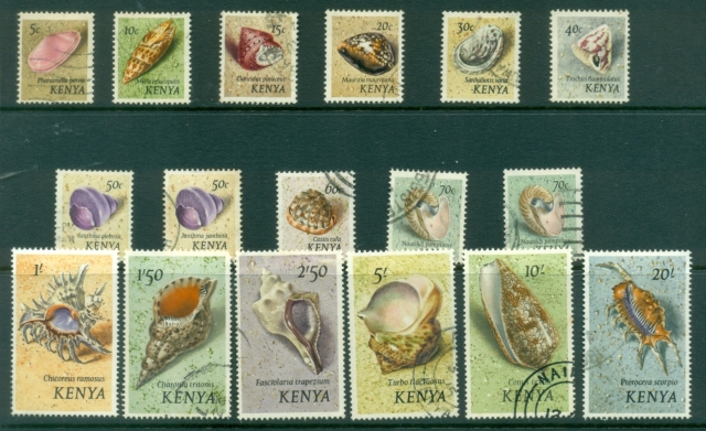 Kenya-1971-Pictorials-Seashells-FU