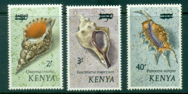 Kenya-1971-Pictorials-Seashells-Opts-new-Values-MUH