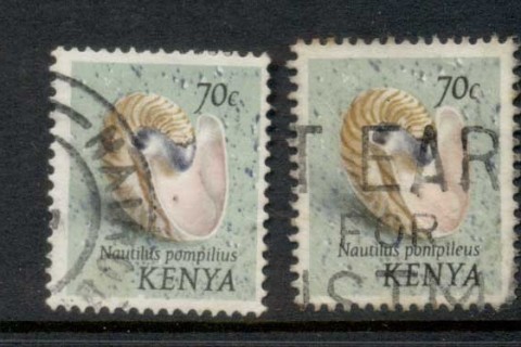 Kenya-1971-Pictorials-Shells-70c-both-inscriptions-grubby-FU