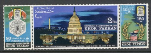 Khor-Fakkan-1966-Mi77-79-SIPEX-6th-International-Stamp-Ex-Washington-MLH