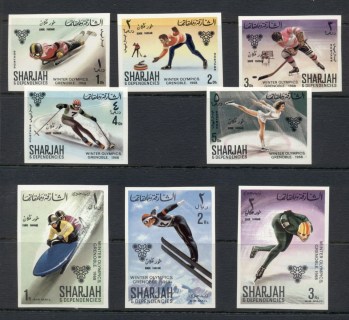 Khor-Fakkan-1968-Mi156-163b-Winter-Olympics-Grenoble-IMPERF-MUH