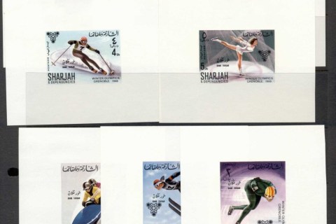 Khor-Fakkan-1968-Mi156-163DLMS-Winter-Olympics-Grenoble-Deluxe-MS-MUH