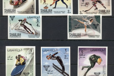 Khor-Fakkan-1968-Mi156-163b-Winter-Olympics-Grenoble-IMPERF-MUH