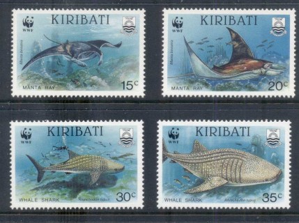 Kiribati-1991 WWF Whale Shark & Mantra Ray