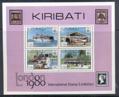 Kiribati-1980-London-80-Stamp-Ex-MS-MUH