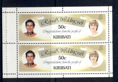 Kiribati-1981-Royal-Wedding-Charles-Diana-50c-booklet-pane-MUH