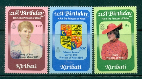 Kiribati-1982-Princess-Diana-21st-Birthday-MUH-Lot30036