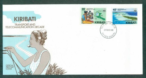 Kiribati-1988-Transport-Communication-FDC-lot70945