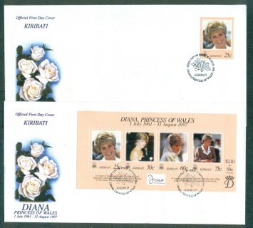 Kiribati-1998-Princess-Diana-In-Memoriam-MS-2xFDC-lot70971