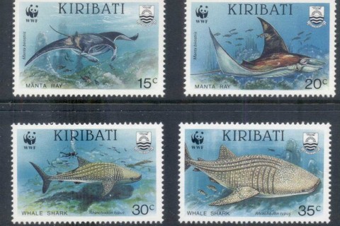 Kiribati-1991 WWF Whale Shark & Mantra Ray