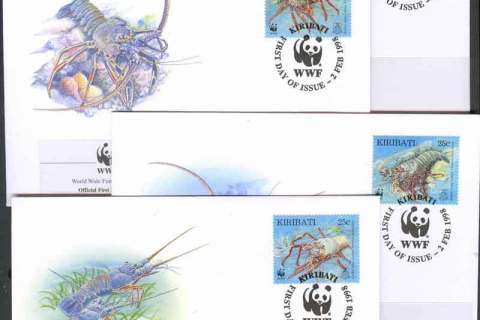 Kiribati-1998 WWF Pronghorn Spiny Lobster FDCs