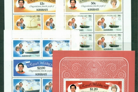 Kiribati-1981-Royal-Wedding-Charles-Diana-Sheetlets-3-MS-MUH-Lot30034