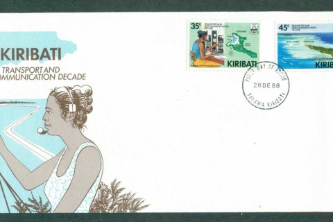 Kiribati-1988-Transport-Communication-FDC-lot70945