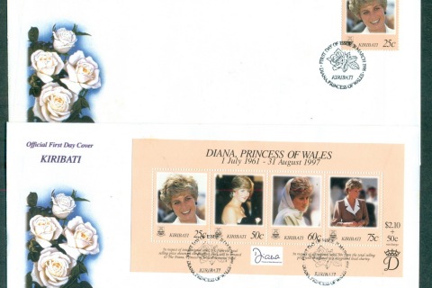 Kiribati-1998-Princess-Diana-In-Memoriam-MS-2xFDC-lot70971