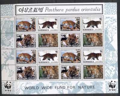 Korea-DPR-1998 WWF Amur Leopard sheetlet