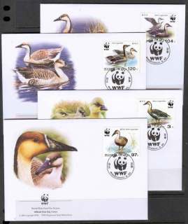 Korea-DPR-2004 WWF Swan Goose FDCs