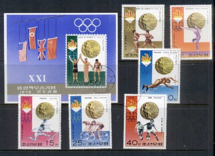 Korea-DPR-1976-Summer-Olympics-Montreal-Winners-MS-CTO