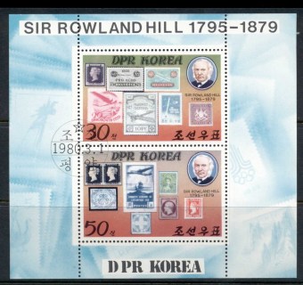 Korea-DPR-1980-Rowland-Hill-MS-CTO