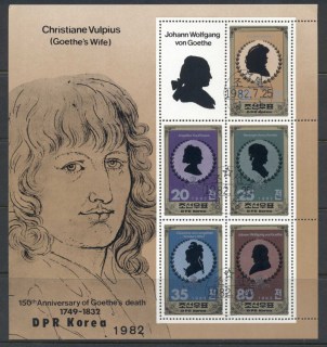 Korea-DPR-1982-Johannes-Wolfgang-von-Goethe-MS-CTO