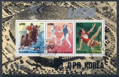 Korea-DPR-1983-Summer-Olympics-Los-Angeles-MS-CTO