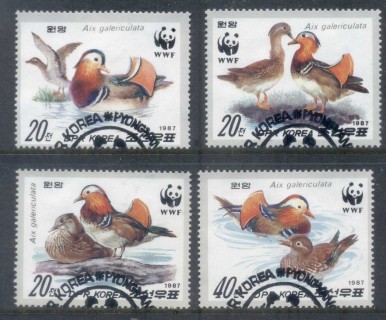 Korea-DPR-1987-WWF-Mandarin-Duck-FU