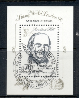 Korea-DPR-1990-Rowland-Hill-MS-CTO