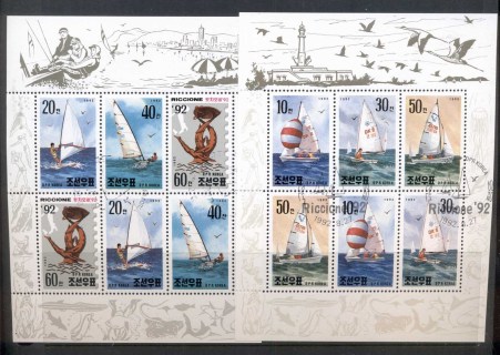 Korea-DPR-1992-Sailing-Ships-2xMS-CTO