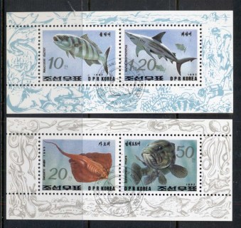 Korea-DPR-1993-Marine-Life-Fish-2xMS-CTO