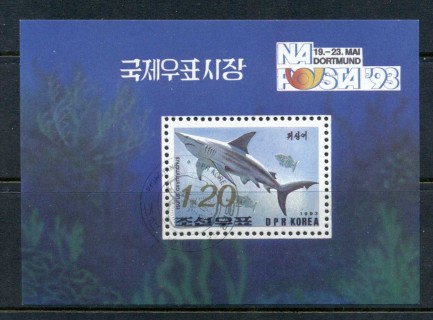 Korea-DPR-1993-Marine-Life-Shark-MS-CTO