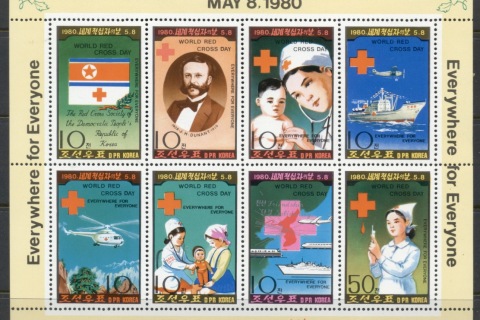 Korea-DPR-1980-World-red-Cross-Day-sheetlet-MUH