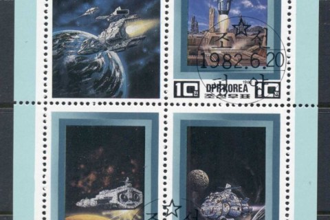 Korea-DPR-1982-Space-Exploration-MS-CTO