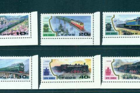 Korea-DPR-1989-Trains-MUH-lot51970