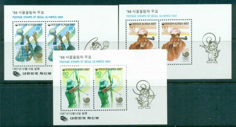 Korea-1988-Seoul-Olympics-3xMS-MUH-lot82514