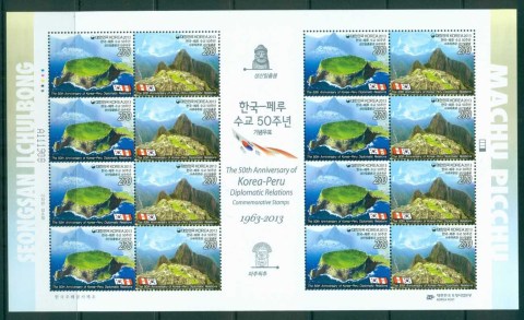 Korea-2013-Diplomatic-Relations-Peru-Sheetlet-MUH-lot83049