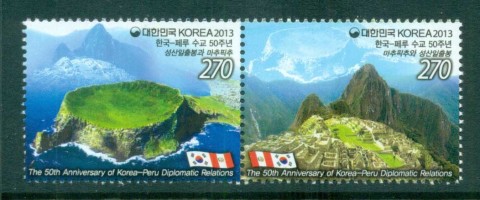 Korea-2013-Diplomatic-Relations-Peru-pr-MUH-lot83018