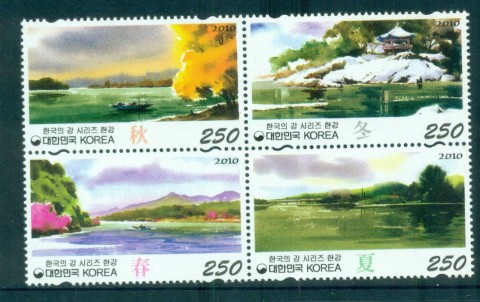 Korea-2010-Rivers-of-Korea-IV-Blk4-MUH-lot83040