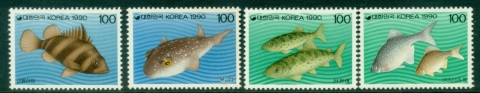 Korea-1990-Marine-Life-Fish-Pt-5-MUH