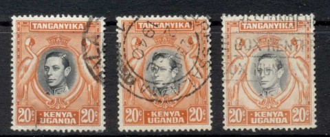 Kenya-Uganda-Tanganyika-1938-54-KGVI-Pictorial-20c-three-Perfs-FU