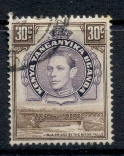 Kenya-Uganda-Tanganyika-1938-54-KGVI-Pictorial-30c-brown-purple-FU