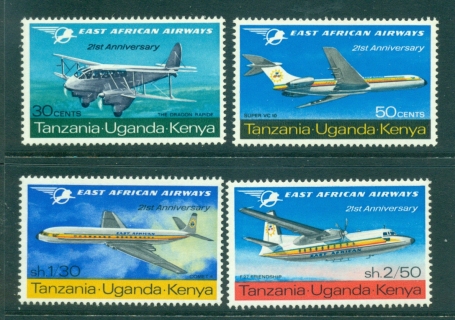 Kenya-Uganda-Tanzania-1967-East-African-Airways-MUH-lot34848