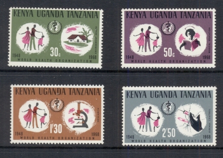 Kenya-Uganda-Tanzania-1968-WHO-20th-Anniversary-MUH